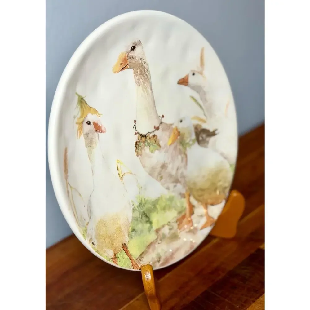 Whimsical Geese Plate | Pier 1 Cottagecore Farmhouse Kitchen Decor